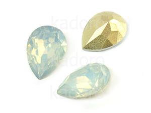 Yem Pear 14x10 mm White Opal F - 4 sztuki - 2874030567