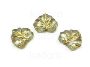 Maple Leaves Crystal - Gold Inlay 13x11mm - 2 sztuki - 2876250741