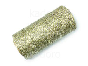 Sznurek brazylijski Metallic Gold-Silver 1mm - 3 m - 2870842579