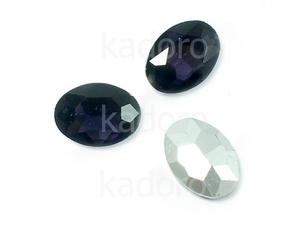 Szklany kamie fasetowany owal 18x13mm Tanzanite F - 1 sztuka - 2869723319