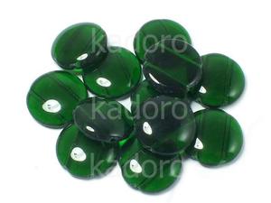 2-hole Cabochon Green Emerald 18mm - 2 sztuki - 2873090521