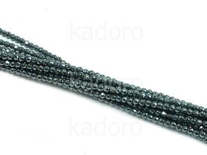 Hematyt kula fasetowana 2 mm - krtki sznur 9 cm - 2877850107