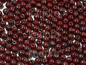 Round Beads Opaque Red - Travertin 3 mm - opakowanie - 2873228382
