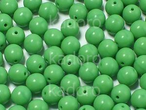 Round Beads Opaque Medium Green 6 mm - 20 sztuk - 2873228387