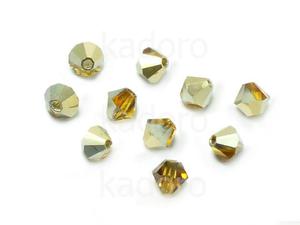 Bicone 4mm Gold 1/2 Coated Topaz - 100 sztuk - 2873228428