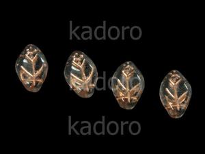 Leaves Crystal - Copper Inlay 12x7mm - 6 sztuk - 2876250805