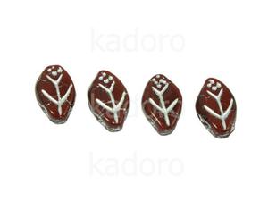 Leaves Brownie - Silver Inlay 12x7mm - 6 sztuk - 2876250815