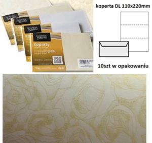 Koperta / koperty ozdobne DL - Re krem - opk 10szt/120g - 2833520259