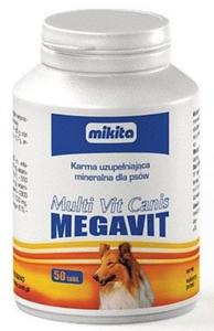 Mikita Megavit Multi-Vit Canis - witaminy, mineray i aminokwasy dla psw 50 tabl. - 2876173587