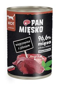 PAN MISKO Karma mokra dla kota wieprzowina z jeleniem 400g - 2878208661