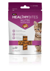 Vetiq Przysmaki z witaminami dla kocit Healthy Bites Nutri Booster For Kittens 65g - 2878209011
