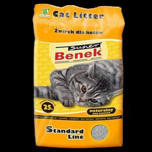 wirek dla kota bentonitowy Super Benek STANDARD naturalny 25l - 2878210613