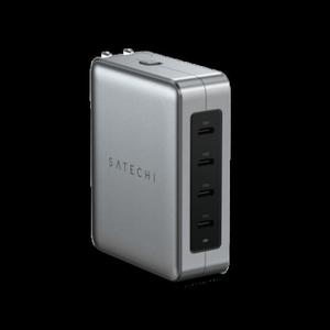 Satechi 4-Port GaN Travel Charger - adowarka podrna 140W z 4 adapterami do gniazdek - US, UK, EU, AS (4x USB-C) - 2878417641