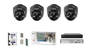 BCS-DMQE3200IR3 analogowy kompletny zestaw na 4 kamery BCS 2Mpx Rejestrator zasilacz dysk akcesoria. Idealny do monitoringu parkingu biura firmy. - 2855508902