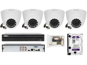 Monitoring Dahua na 4 kamery kopuowe z szerokim ktem widzenia 2.8mm 2 MPIX - 2868740273