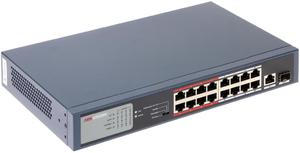 DS-3E0318P-E/M 16 portowy switch PoE 1x Uplink Ochrona przed przepiciami Hikvision - 2868740481