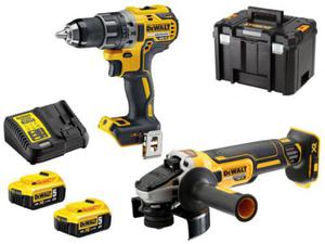 DeWalt 18V XR Zestaw dwch narzdzi bezszczotkowych DCD791+DCG405 + 2x5,0Ah DCK2020P2T-QW - 2868436873