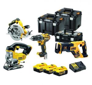 DEWALT ZESTAW COMBO 18V DCD791+DCS570+DCS331+DCS367 3x4,0Ah 2xTSTAK VI, TSTAK II DCK421P3T - 2869838641