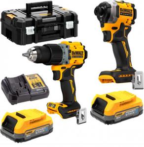 DeWalt zestaw combo POWERSTACK (DCD805+DCF850+2xDCBP034+adowarka) DCK2050E2T-QW - 2872987163