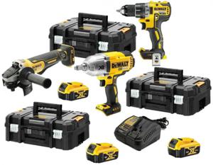 DEWALT ZESTAW COMBO 18V (DCD791 +DCG406 +DCF899HN +3x5,0Ah +adowarka +3xTSTAK) DCKM009 - 2877790902