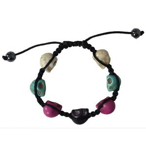 Bransoletka SHAMBALLA SKULL - 2829283921