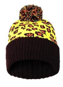 Czapka beanie z pomponem - PANTERA