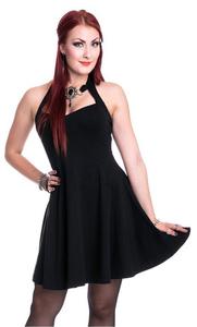 Sukienka z ozdobnym kaboszonem i wizaniem gorsetowym - BLACK BEAUTY DRESS