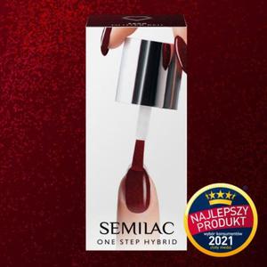 Semilac GLITTER RED Butelka One Step Hybrid (S590) - 2862565219