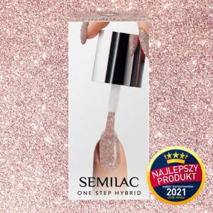 Semilac GLITTER PINK BEIGE Butelka One Step Hybrid (S245) - 2862565235