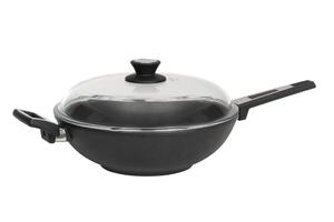 Patelnia WOK tytanowy 32 cm/11 cm z pokryw, indukcja, SKK - 2823860163