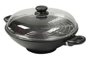 WOK tytanowy 32 cm z pokryw aroodporn indukcja SKK - 2823860169