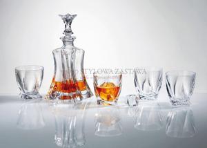 Komplet do whisky karafka + 6 szklanek FLORALE Bohemia - 2823861131