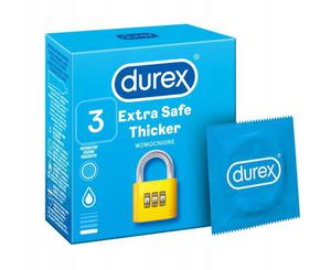 Durex durex prezerwatywy extra safe 3 szt grubsze nawilane - 2872051738