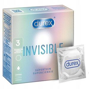 Durex durex prezerwatywy invisible dla wikszej bliskoci 3 szt cienkie - 2872051757