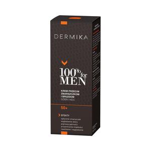 Dermika 100% for men cream 50+ krem przeciw zmarszczkom i bruzdom na dzie i na noc 50ml - 2872055880