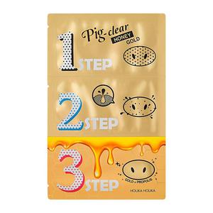 Holika holika pig-clear honey gold zestaw plasterkw oczyszczajcych z zaskrnikw 3szt - 2872811345