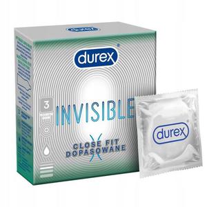 Durex invisible close fit prezerwatywy dopasowane 3 szt - 2872055997