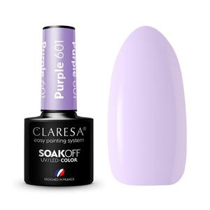 Claresa soak off uv/led purple lakier hybrydowy 601 5g - 2872057731