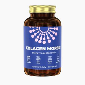 Noble health kolagen morski skra wosy paznokcie suplement diety 60 kapsuek - 2872811595