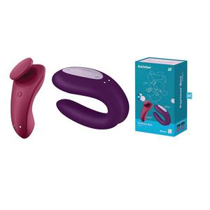 Satisfyer partner box 1 zestaw sexy secret panty vibrator + double joy partner vibrator - 2872811694