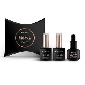 Silcare mani more special gift set zestaw lakier hybrydowy do paznokci 2x10g + suchy olejek do skrek i paznokci 15ml - 2872062395