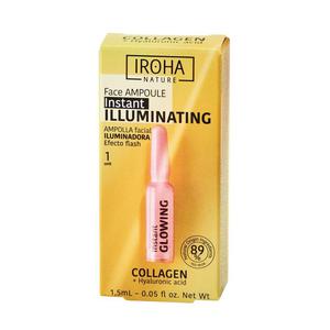 Iroha nature instant flash illuminating face ampoule rozwietlajca ampuka do twarzy z kolagenem i kwasem hialuronowym 1.5ml - 2872062443