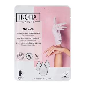 Iroha nature anti-age hand mask przeciwstarzeniowa maska do rk w formie rkawic triple hyaluronic acid bakuchiol 2x9ml - 2872062456