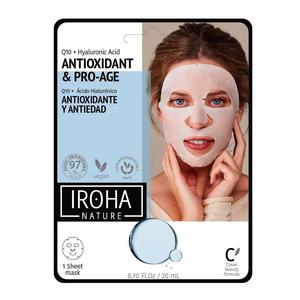 Iroha nature antioxidant pro-age tissue face mask przeciwstarzeniowa maska w pachcie z koenzymem q10 i kwasem hialuronowym 20ml - 2872062458