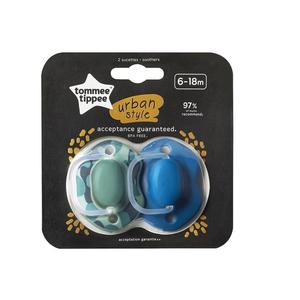 Tommee tippee urban smoczek uspokajajcy 6-18m boy 2szt - 2877942658