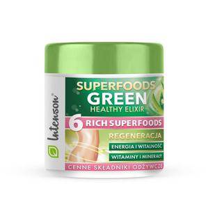 Intenson superfoods green healthy elixir koktajl pobudzajcy suplement diety 150g - 2873079249