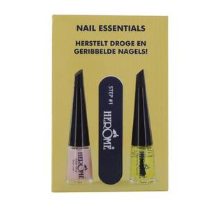 Herome nail essentials zestaw olejek do paznokci 4ml + polerka + baza do paznokci 4ml - 2873681537