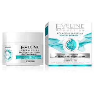 Eveline cosmetics kolagen & elastyna ptusty krem silnie przeciwzmarszczkowy dzie/noc 50ml - 2876444534