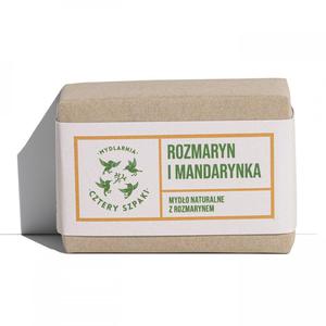 Mydlarnia cztery szpaki naturalne mydo w kostce z rozmarynem rozmaryn i mandarynka 110g - 2874850547