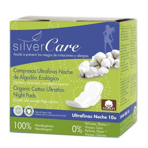 Masmi silver care ultracienkie baweniane podpaski na noc ze skrzydekami z baweny organicznej 10szt - 2874850698